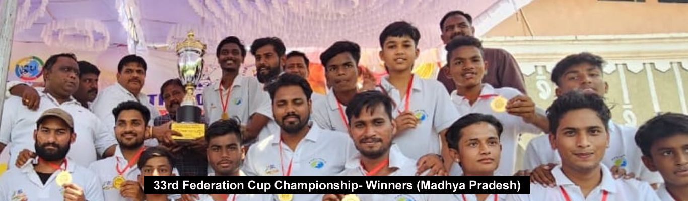 Madhya Pradesh men's team winner at 33rd Federation Cup throwball championship held at Shiridi , Maharashtra  2024